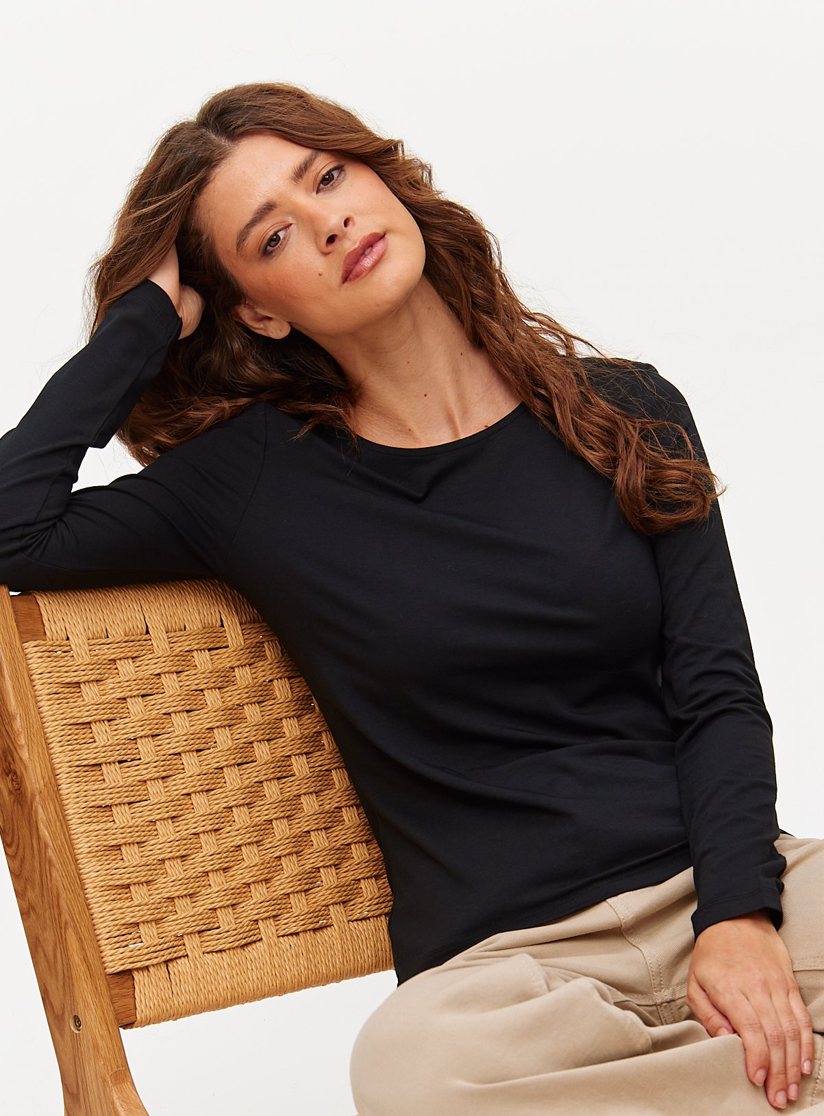 Tu Modal Black Long Sleeve Top 24 female