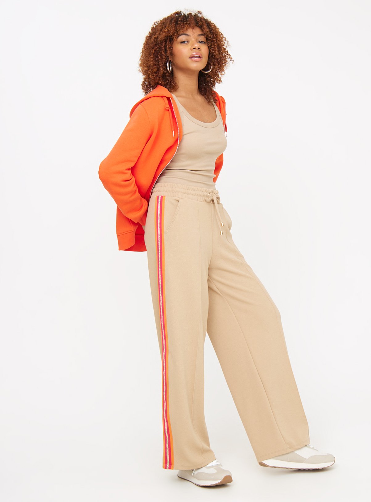 Stone Side Stripe Joggers 18 - Image 2 thumbnail