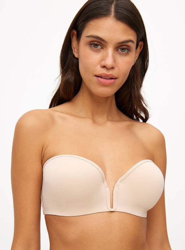 Beige Plunge Multiway Moulded Bra 34A