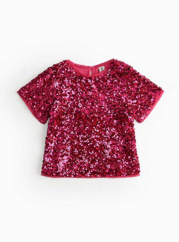 Pink Sequinned Party Top 8 years