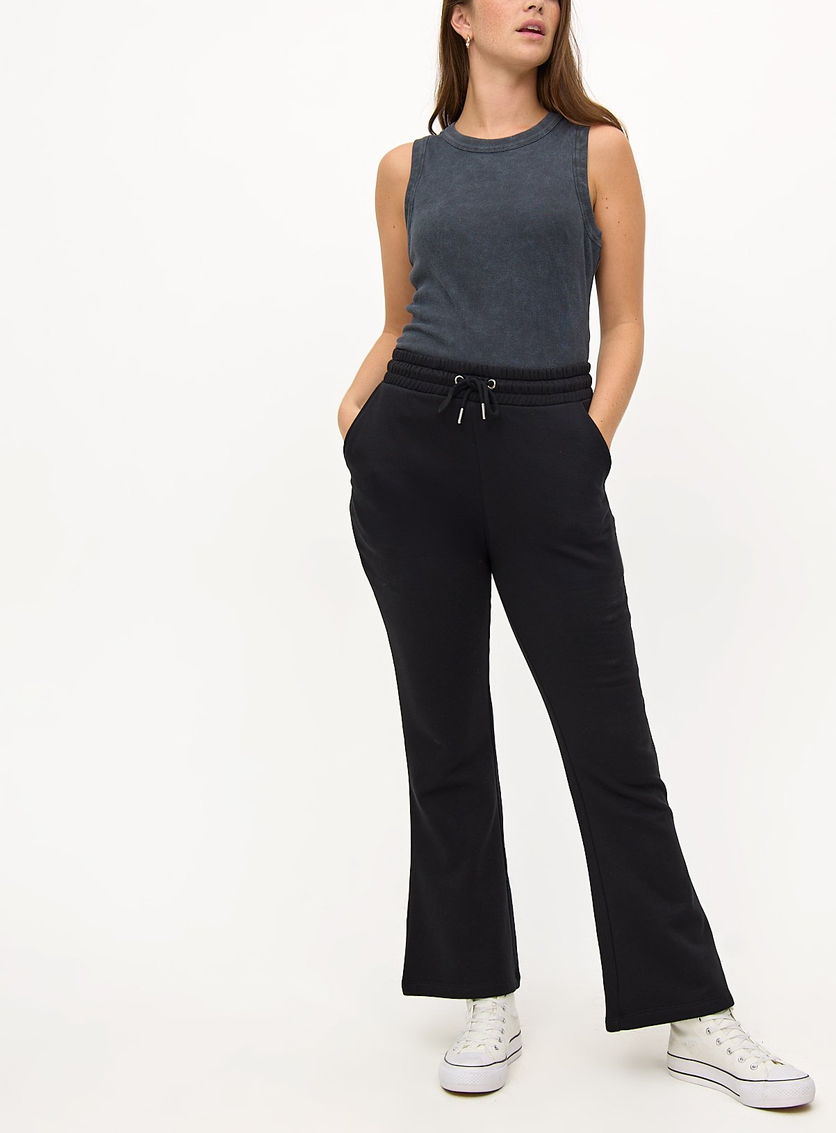 Black Kick Flare Coord Joggers XXL - Image 1 thumbnail
