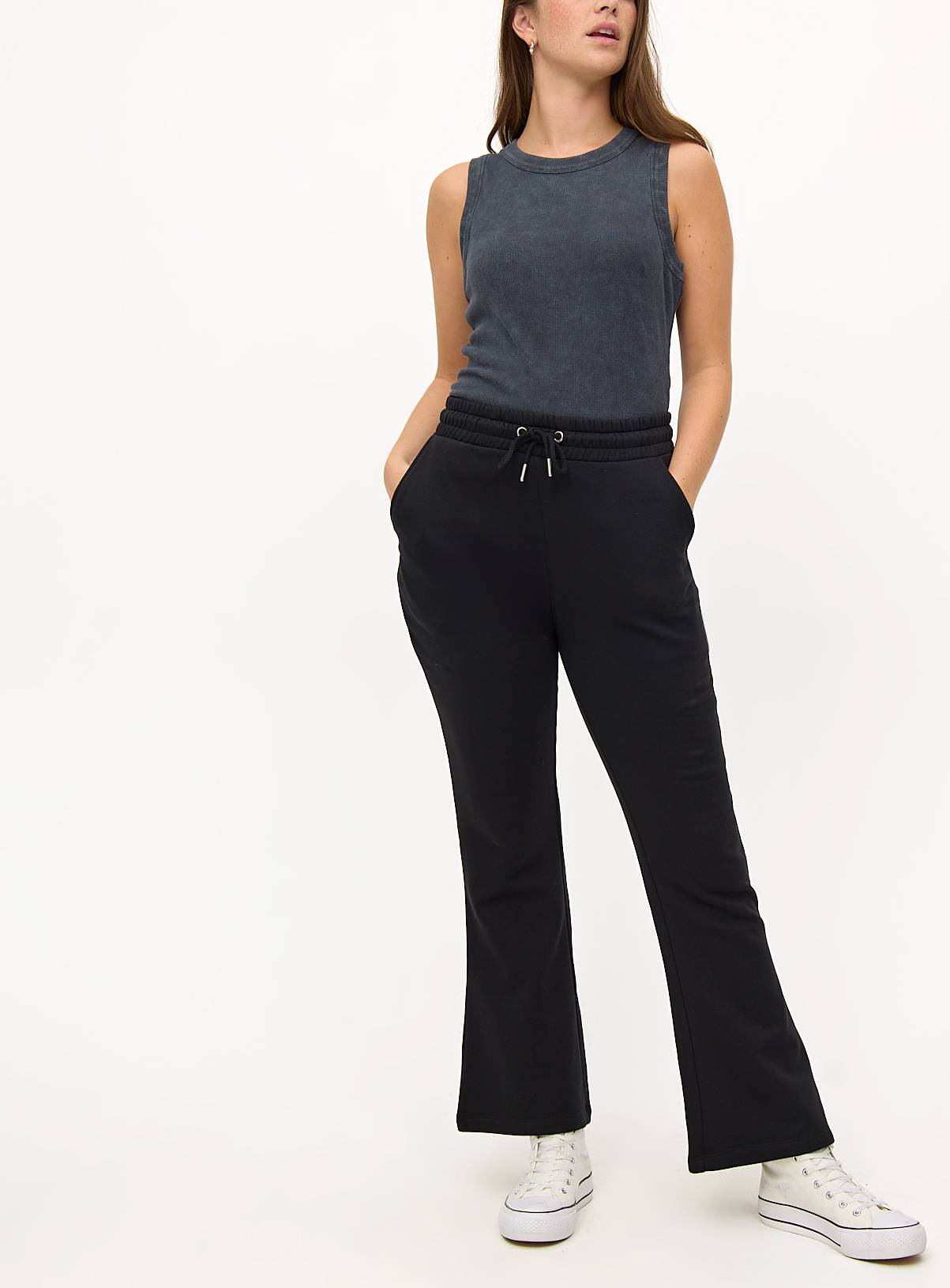 Black Kick Flare Coord Joggers XXL - Image 1