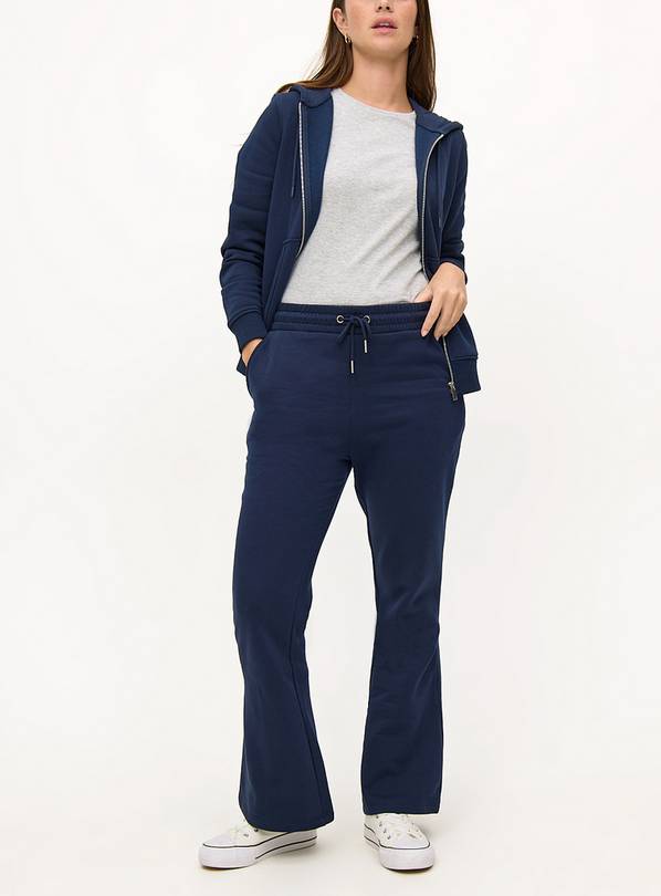 Navy Kick Flare Coord Joggers M