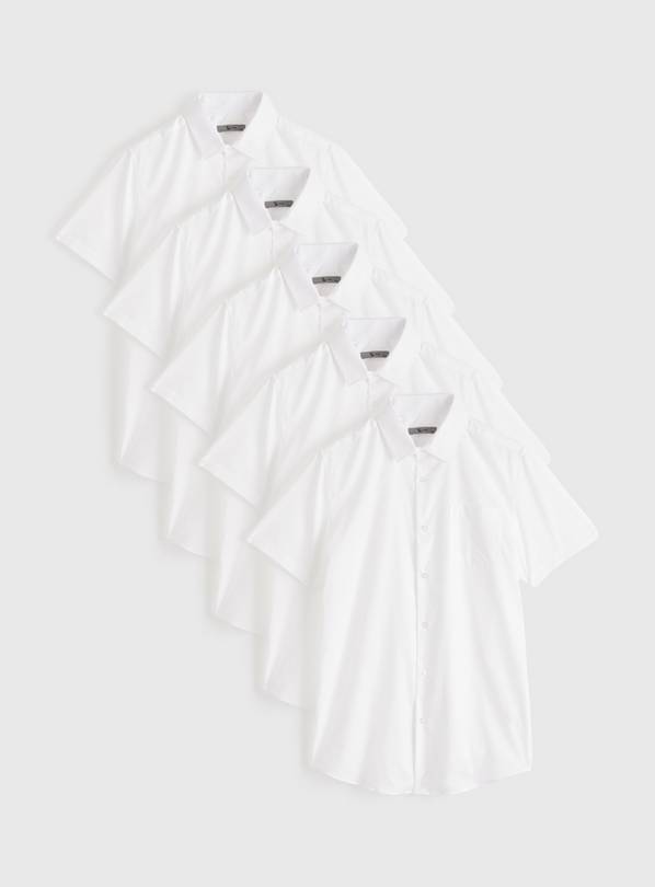 White Regular Fit Formal Shirt 5 Pack 15.5