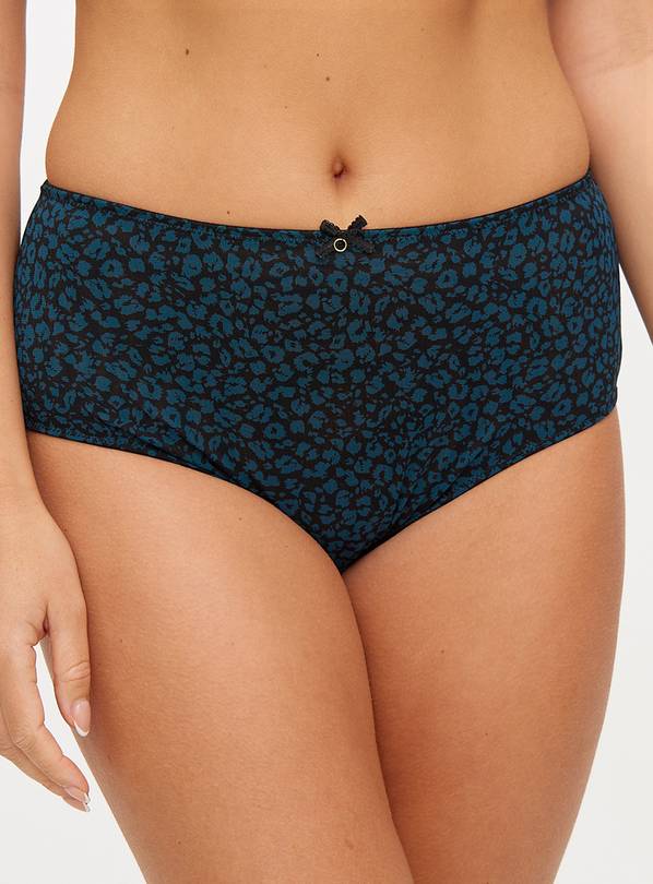 Teal Animal Print Full Knickers 24