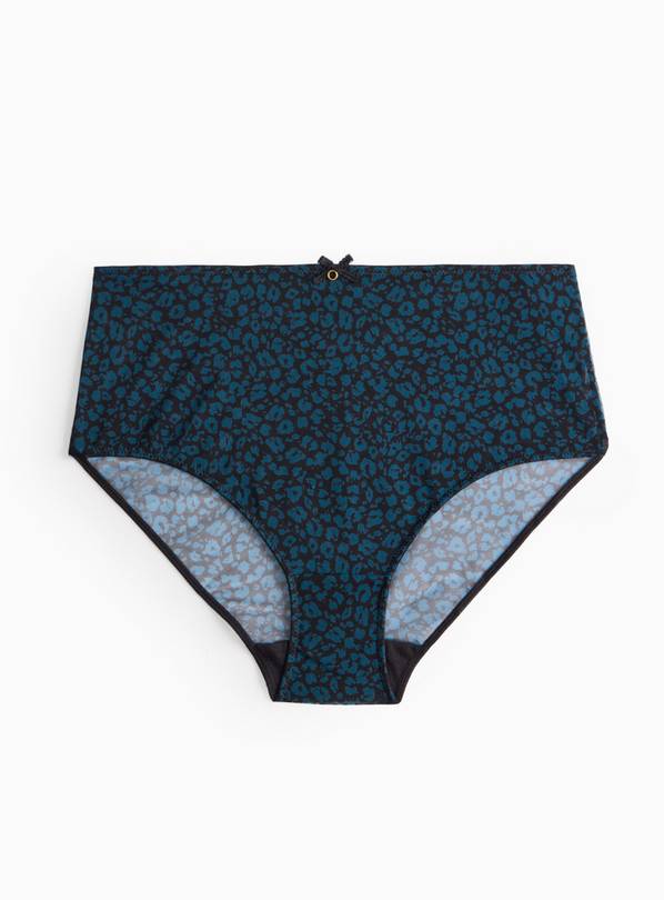 Teal Animal Print Full Knickers 20