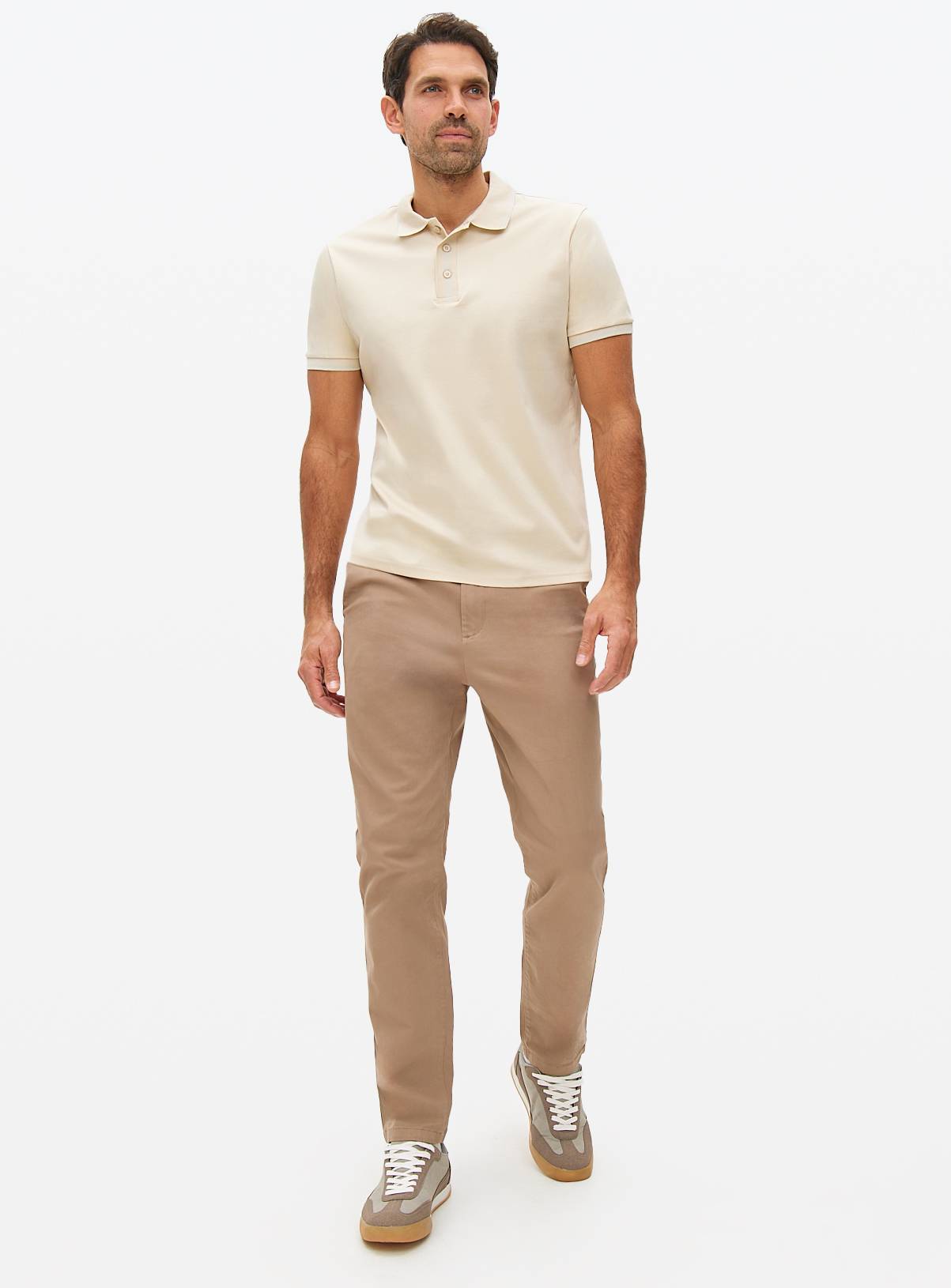 Neutral Slim Fit Chinos With Stretch 36L - Image 2