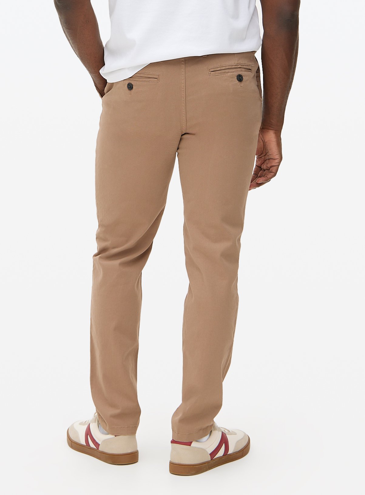 Neutral Skinny Fit Chino Trousers  44S - Image 5 thumbnail