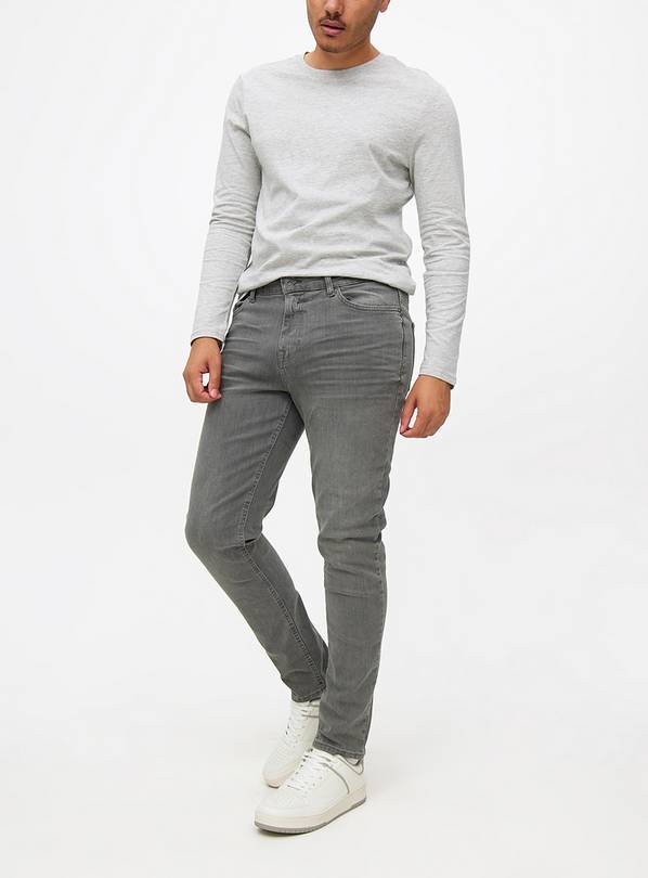 Grey Skinny Fit Denim Jeans  42S