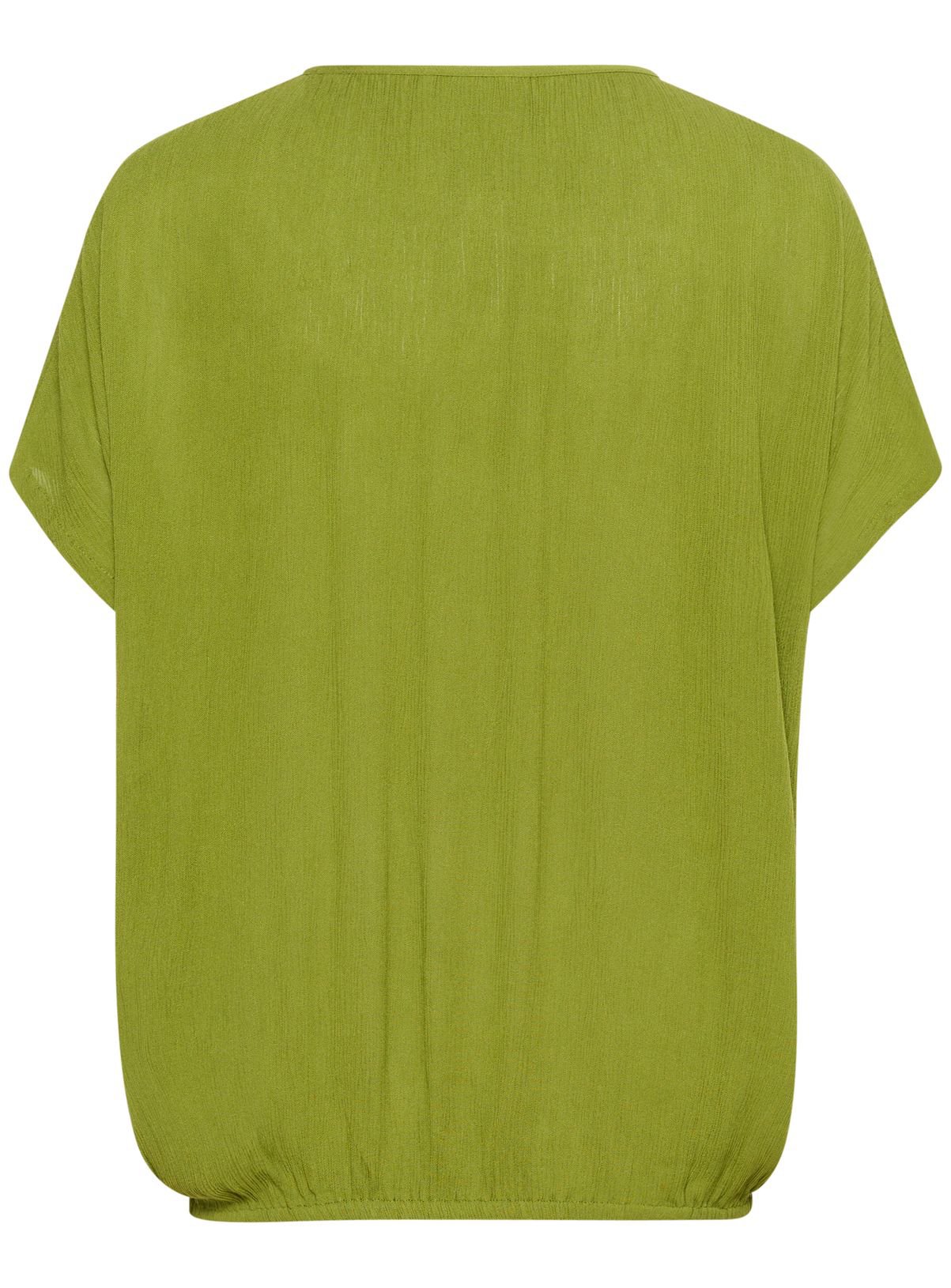 KAFFE Amber Round Neck Short Sleeve Blouse Green 18 - Image 5 thumbnail