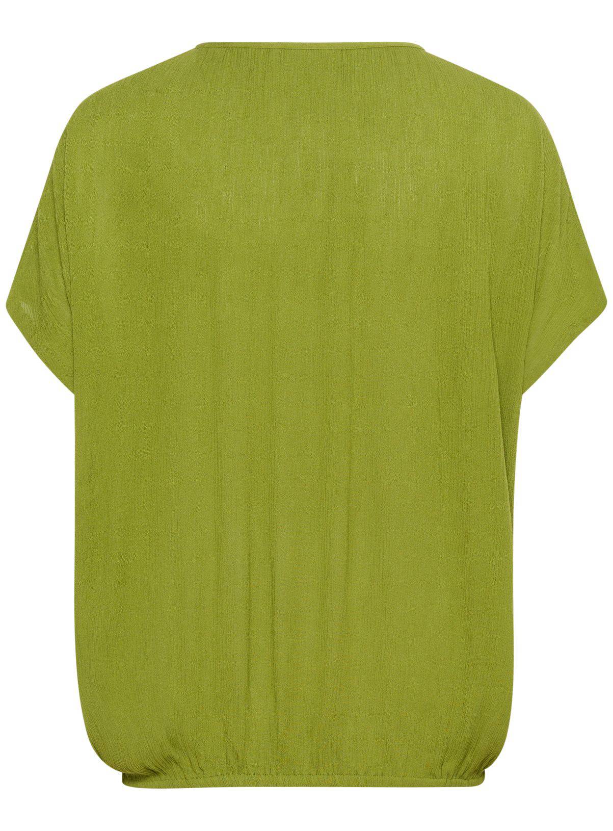 KAFFE Amber Round Neck Short Sleeve Blouse Green 18 - Image 5