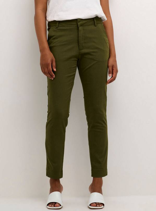 KAFFE Lea Chino 7/8 Trousers Green 8