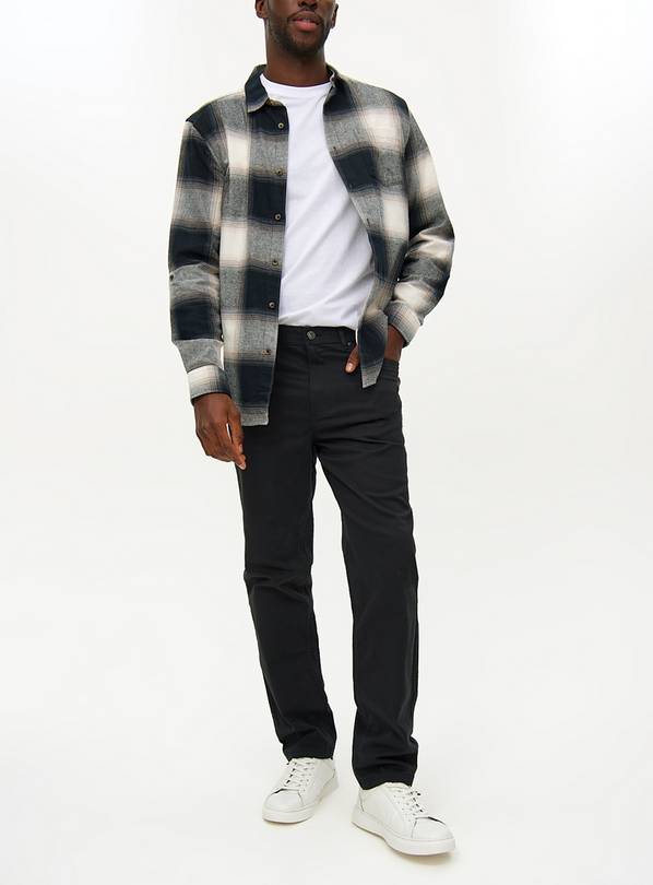 Black Straight Leg Trousers  42R