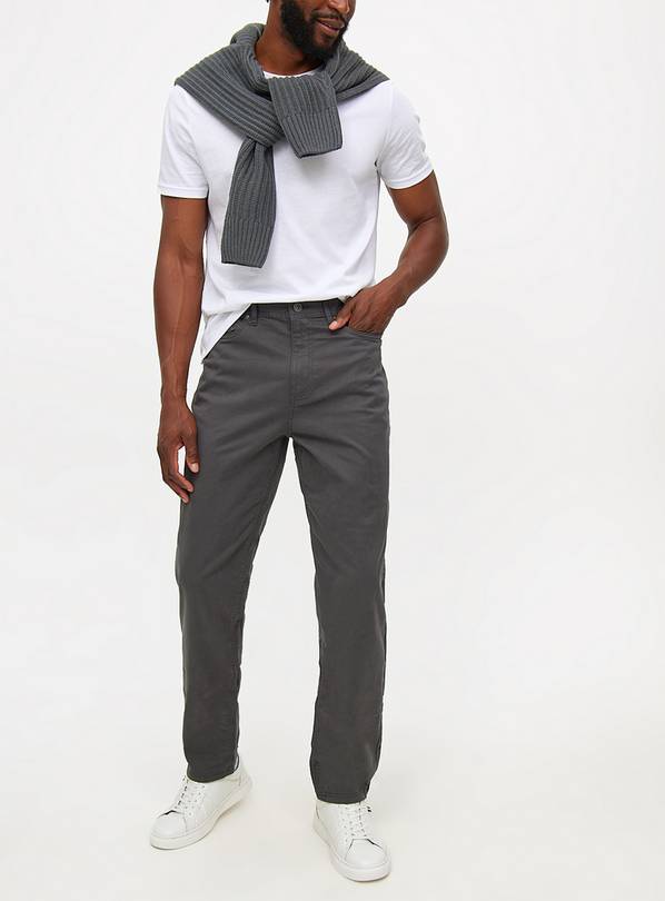 Charcoal Straight Leg Trousers 40S