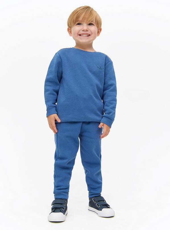 Buy Blue Plain Sweatshirt Joggers Set 1 2 years Trousers and joggers Tu