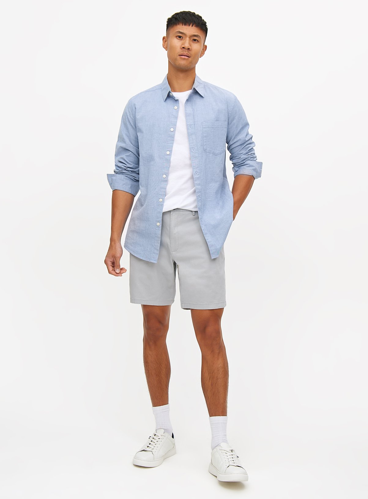 Men's Grey Classic Chino Shorts