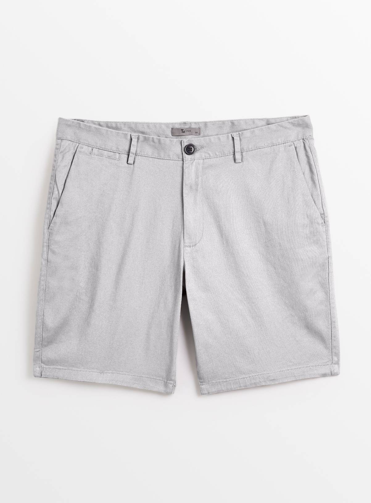 Grey Classic Chino Shorts 40 - Image 3