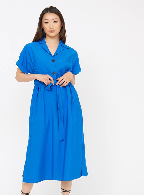 Cobalt Blue Midaxi Shirt Dress 14