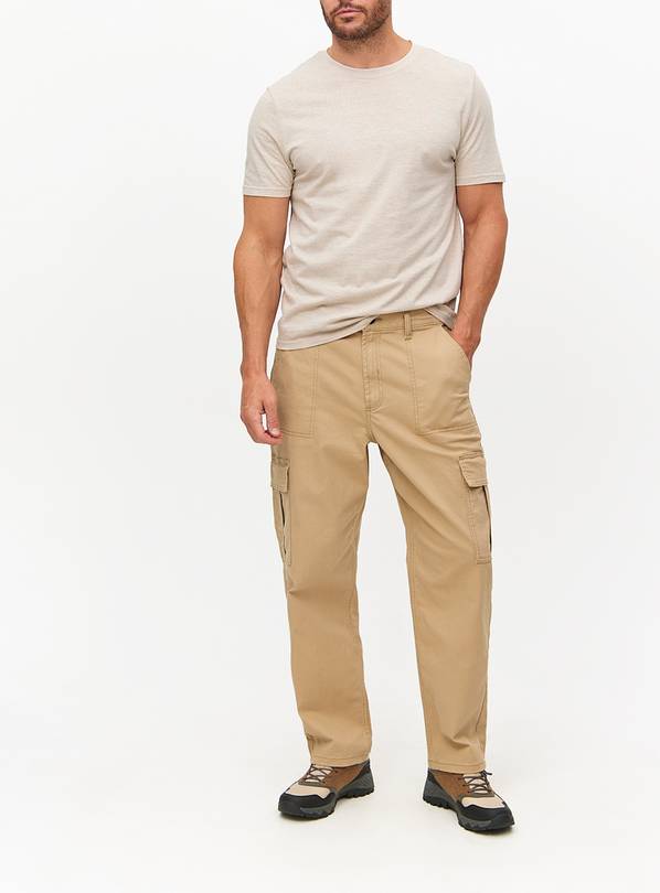 Stone Slouchy Cargo Trousers 44R