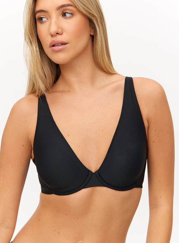 Flexform™ Black Non Padded Plunge Bra 32B