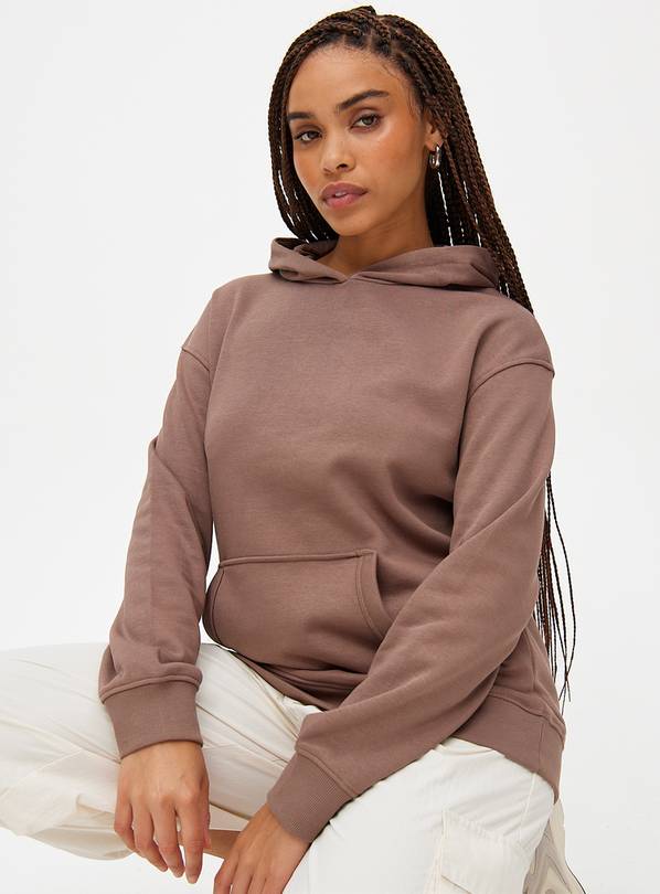 Taupe Plain Overhead Hoodie XXL