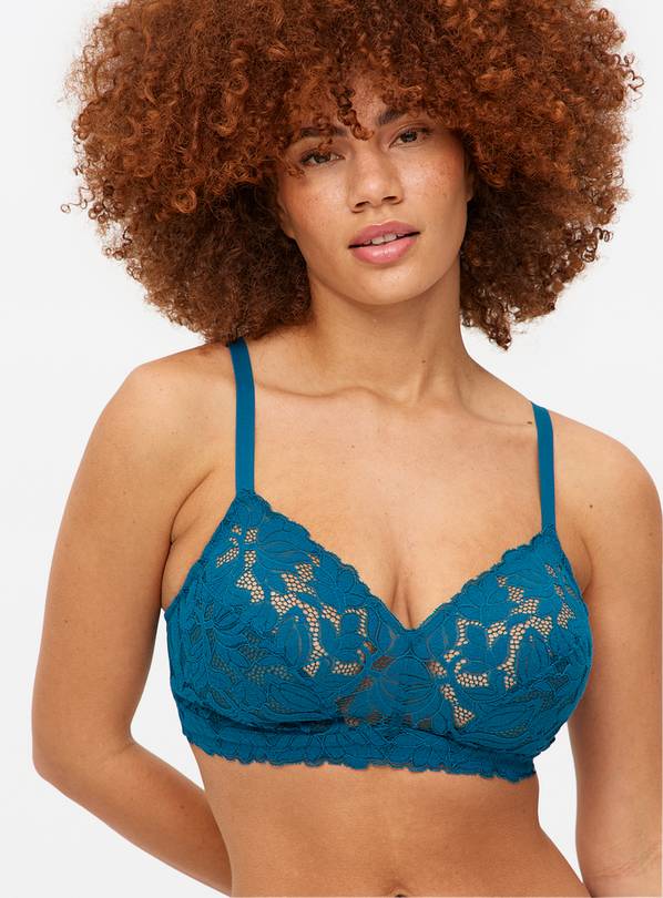 DD+ Teal Lace Non-Padded Bralette 40E