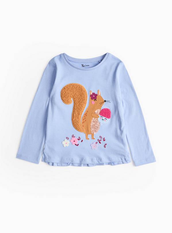 Blue Squirrel Long Sleeve T-Shirt 4-5 years