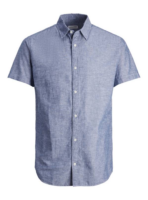 JACK & JONES JUNIOR Linen Blend Short Sleeved Shirt Junior 12 years