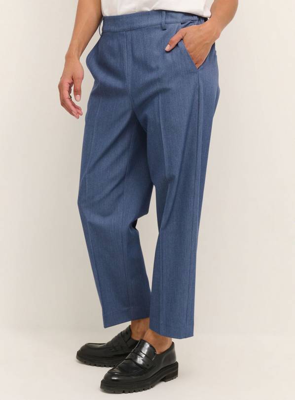 KAFFE Sakura Elastic Waist Suit Trousers Blue 10