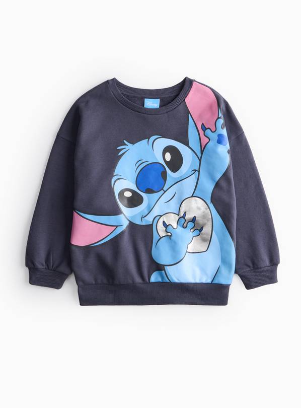 Disney Stitch Heart Graphic Print Sweatshirt 5 years