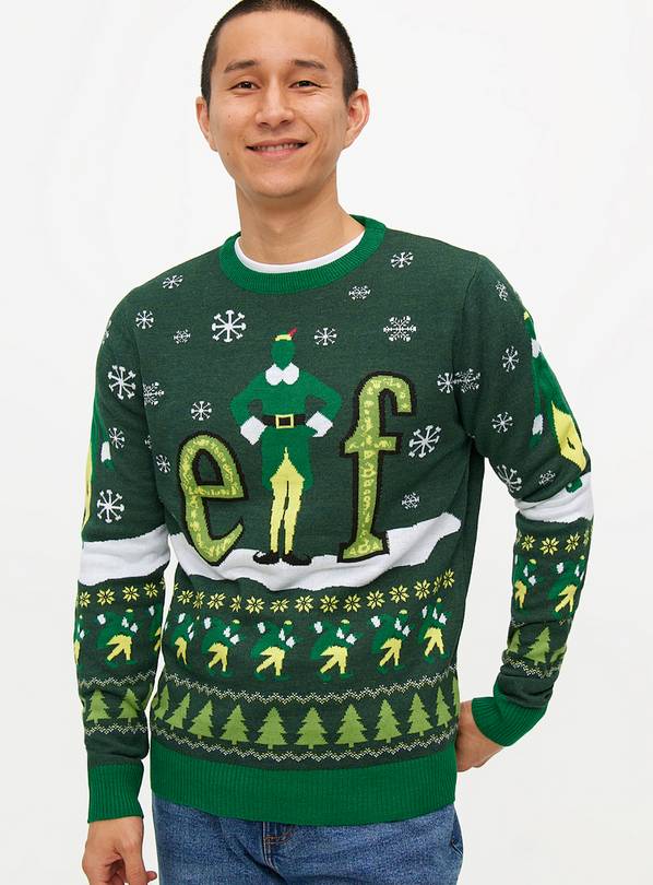 Mini Me Men's Elf Christmas Jumper S