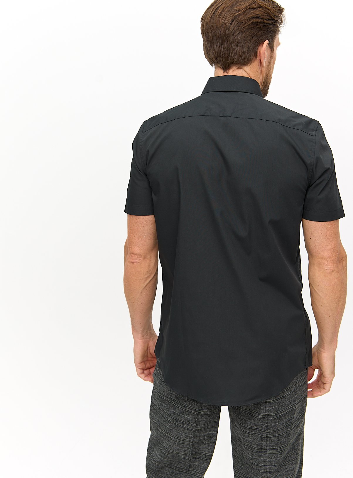 Black Regular Fit Short Sleeve Shirts 2 Pack 16.5 - Image 5 thumbnail