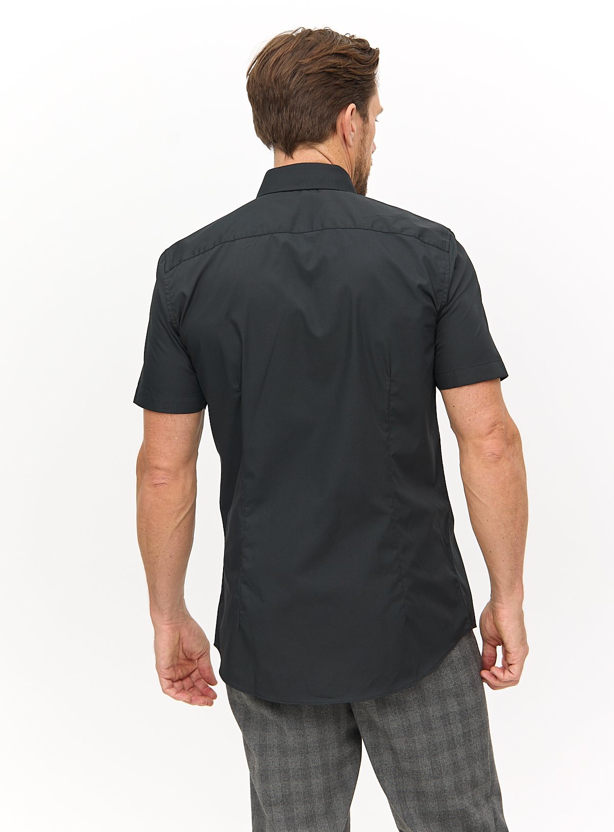 Black Slim Fit Short Sleeve Shirts 2 Pack 16 - Image 5 thumbnail