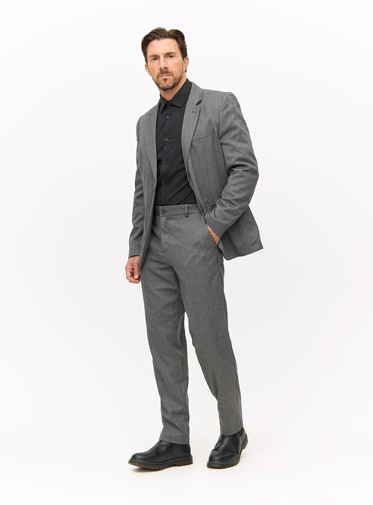 Black Slim Fit Long Sleeve Shirts 2 Pack 17 - Image 3 thumbnail