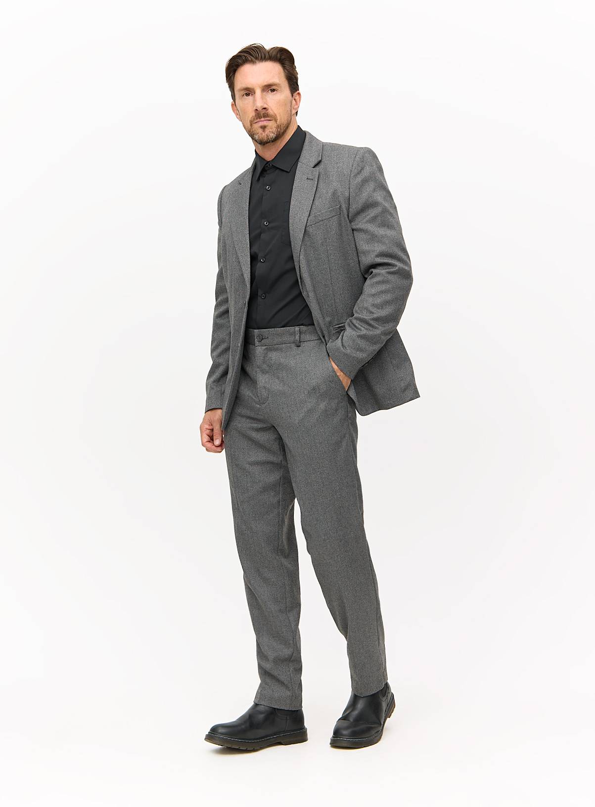 Black Slim Fit Long Sleeve Shirts 2 Pack 17 - Image 3