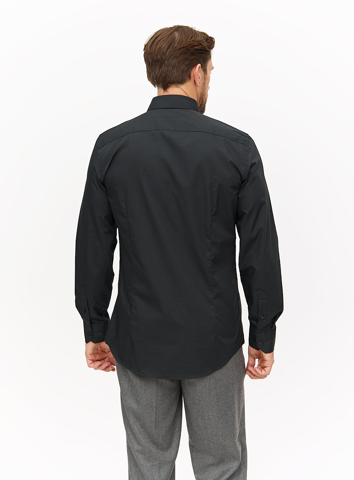Black Slim Fit Long Sleeve Shirts 2 Pack 17 - Image 5 thumbnail