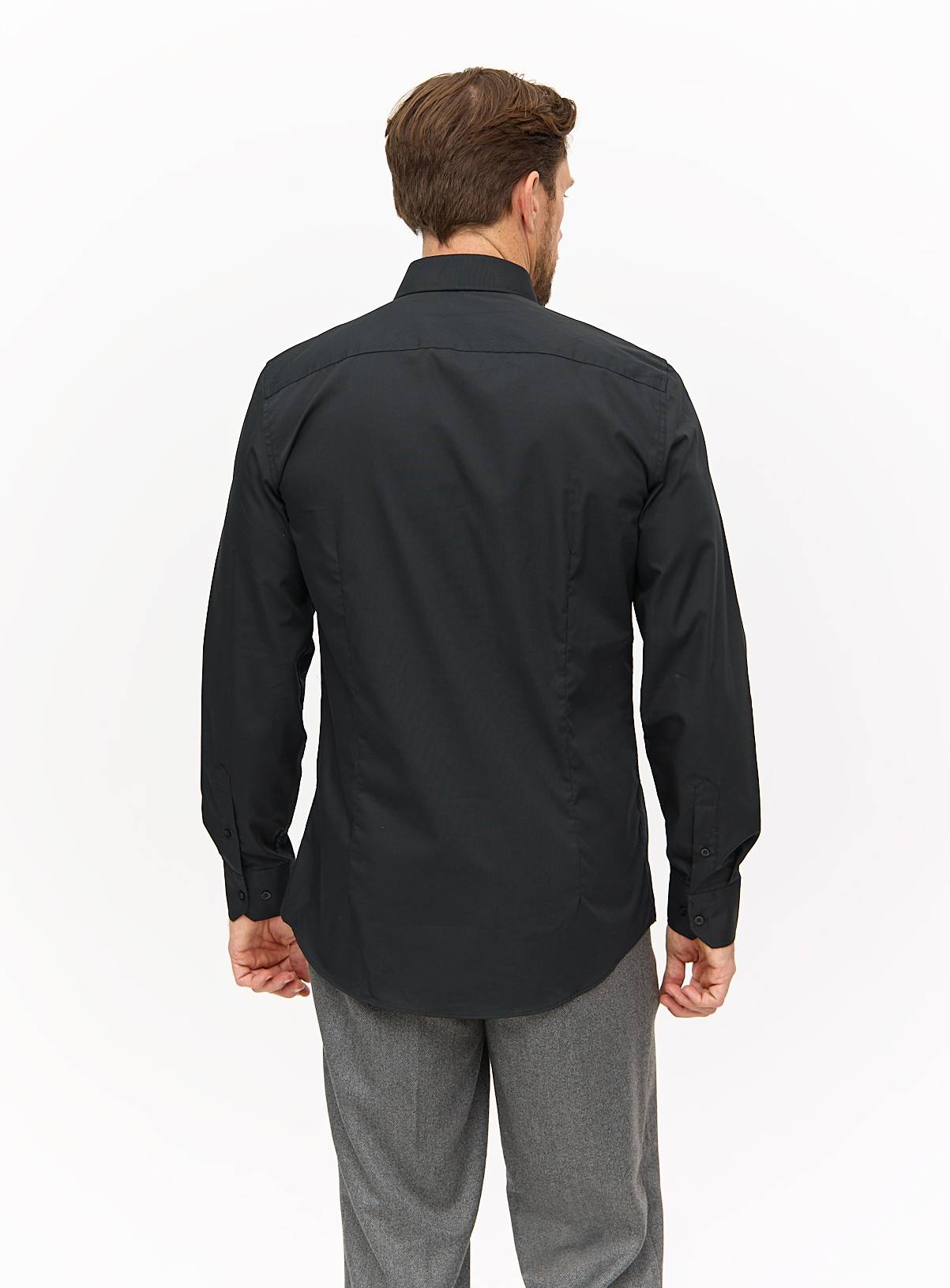 Black Slim Fit Long Sleeve Shirts 2 Pack 17 - Image 5
