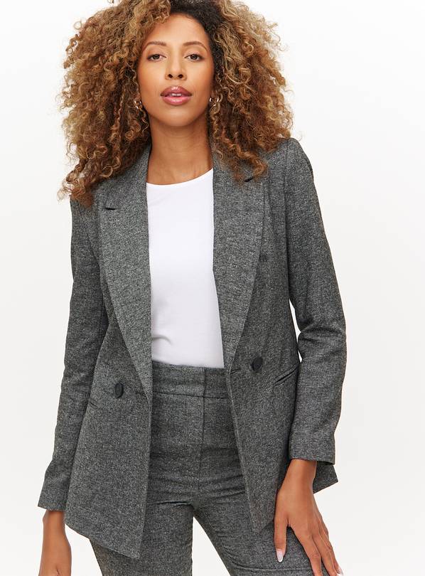 Charcoal Donegal Double Breasted Coord Hour Glass Jacket 20