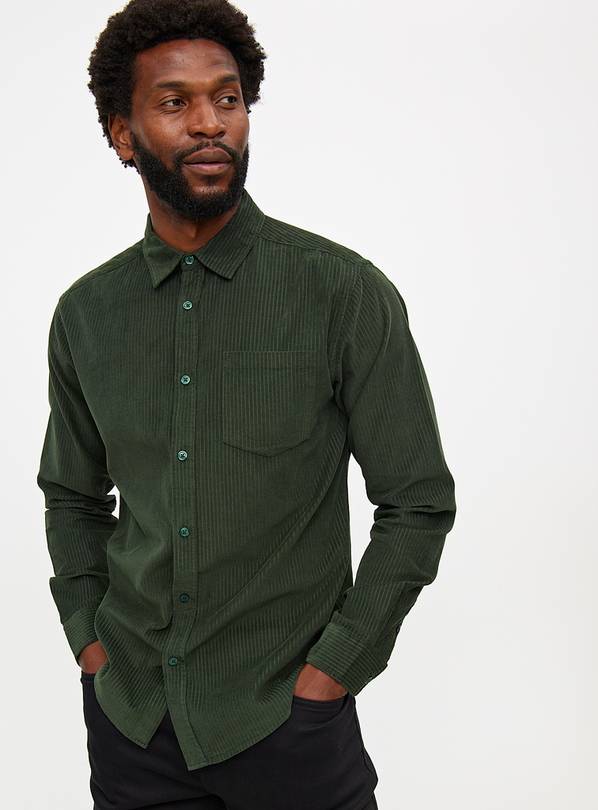 Dark Green Corduroy Shirt M