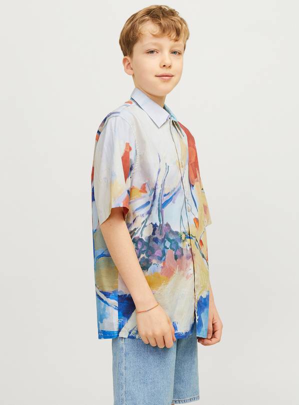 JACK & JONES JUNIOR Landscape Printed Short Sleeve Shirt Junior 14 years