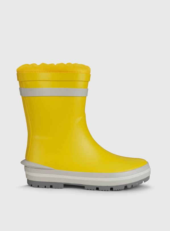 START-RITE Big Puddle Yellow Tie Top Cosy Wellies 2