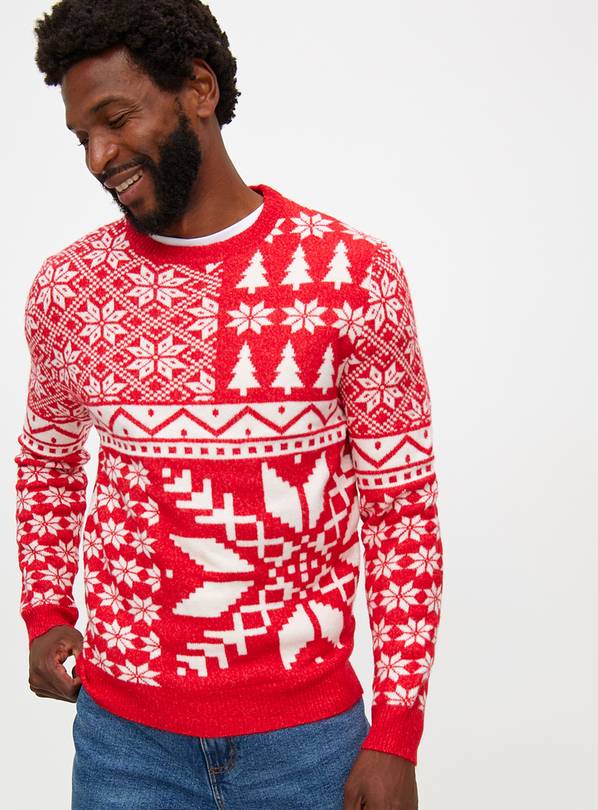 Matching Family Men's Christmas Fair Isle Jumper L