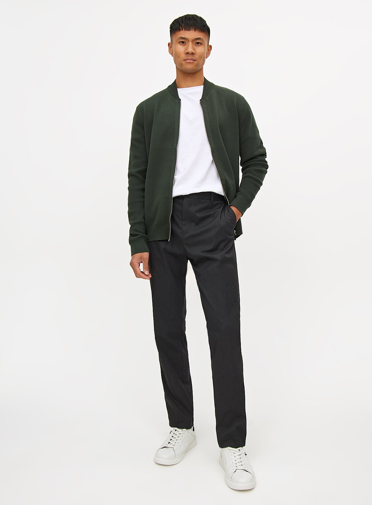 Grey Slim Fit Smart Trousers W30 L31 - Image 1 thumbnail