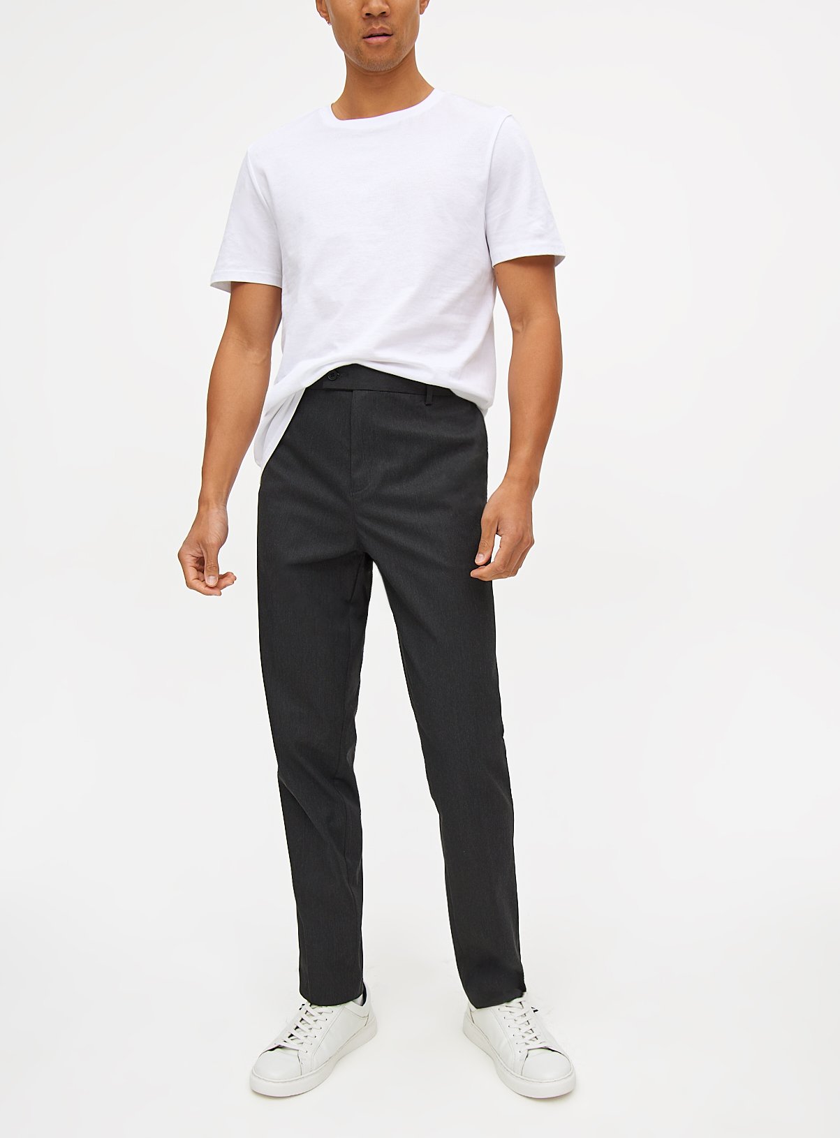 Grey Slim Fit Smart Trousers W30 L31 - Image 2 thumbnail