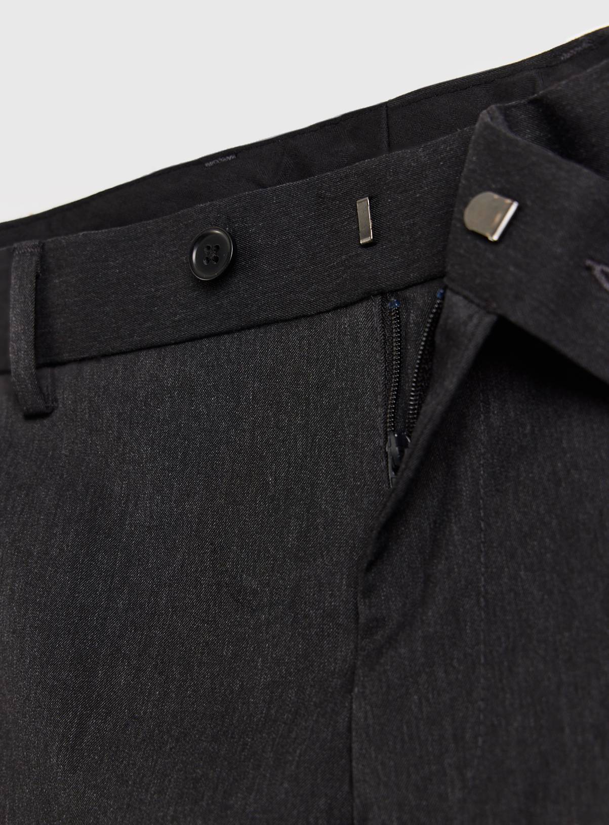 Grey Slim Fit Smart Trousers W30 L31 - Image 4