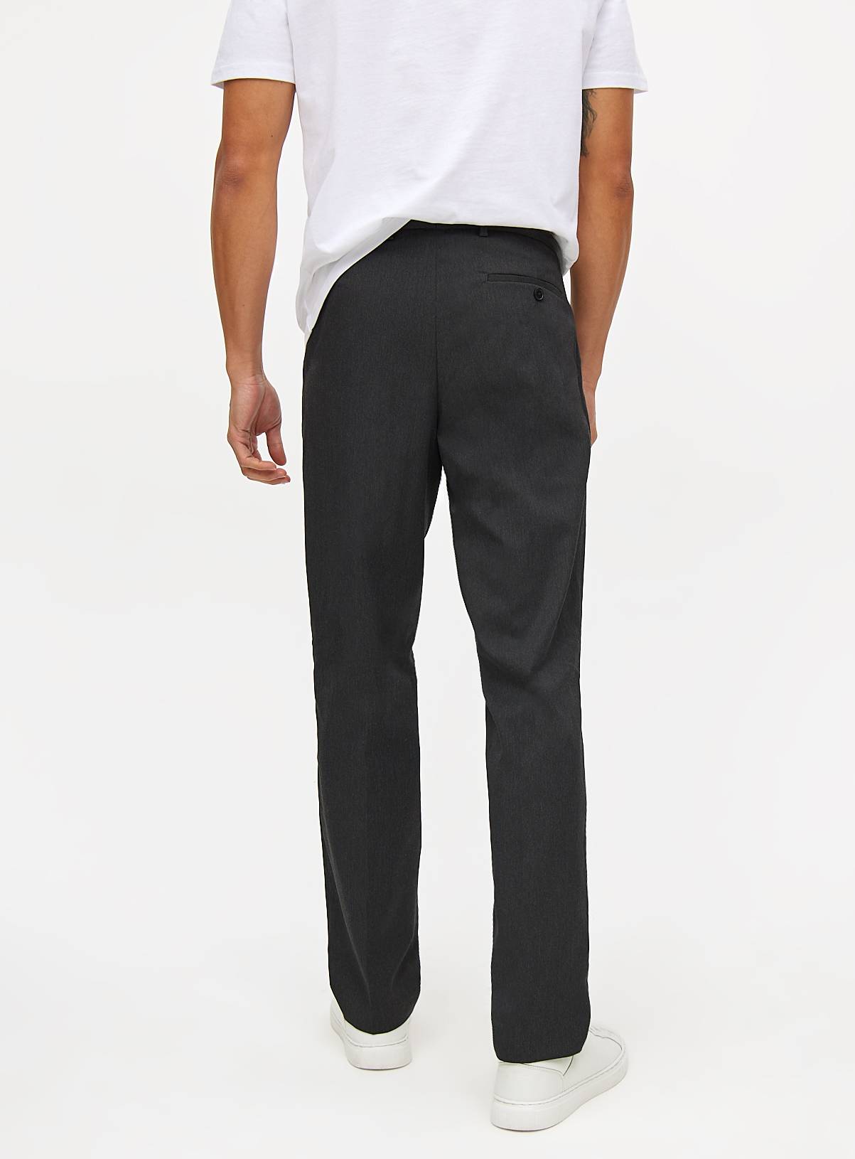 Grey Slim Fit Smart Trousers W30 L31 - Image 5