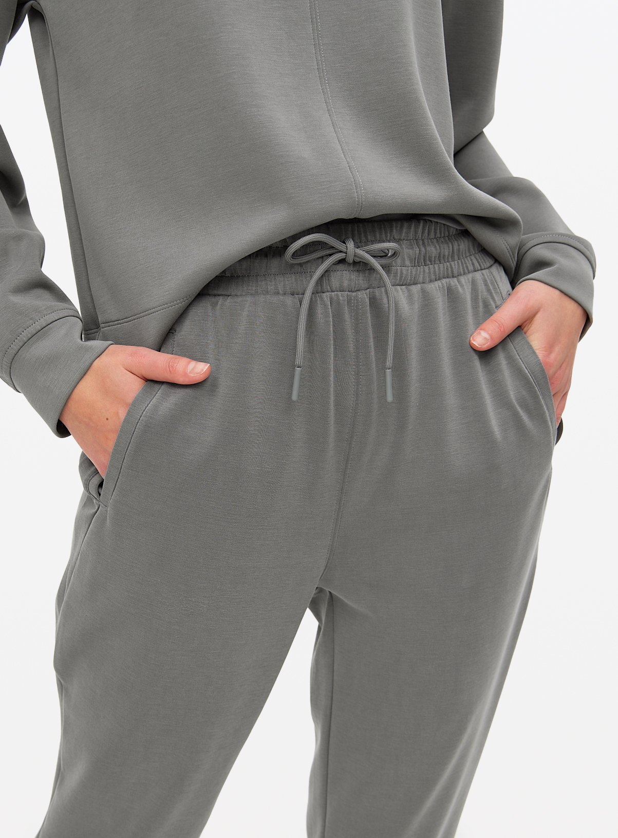 Grey Tapered Leg Co-ord Joggers L - Image 3 thumbnail