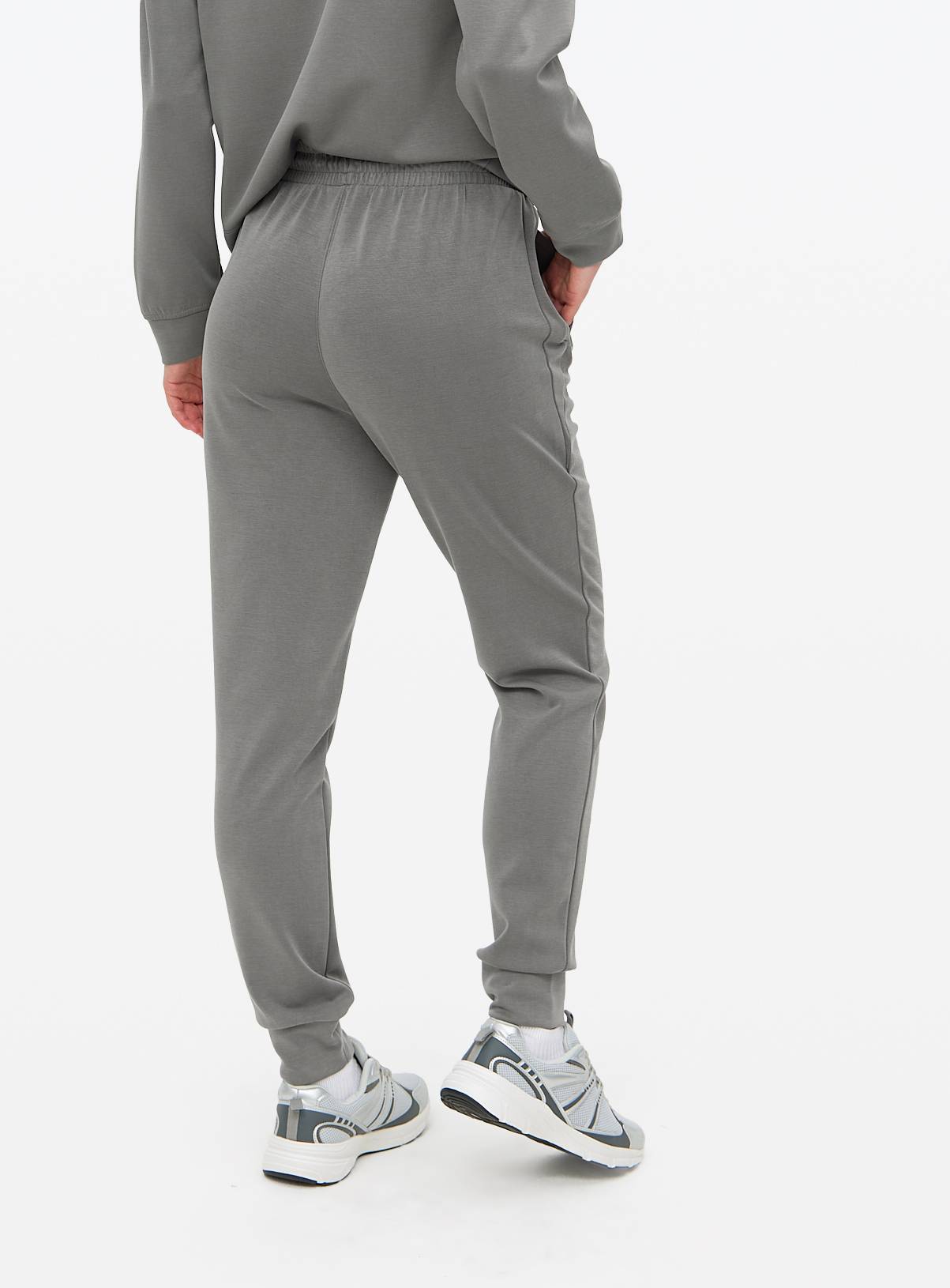 Grey Tapered Leg Co-ord Joggers L - Image 4