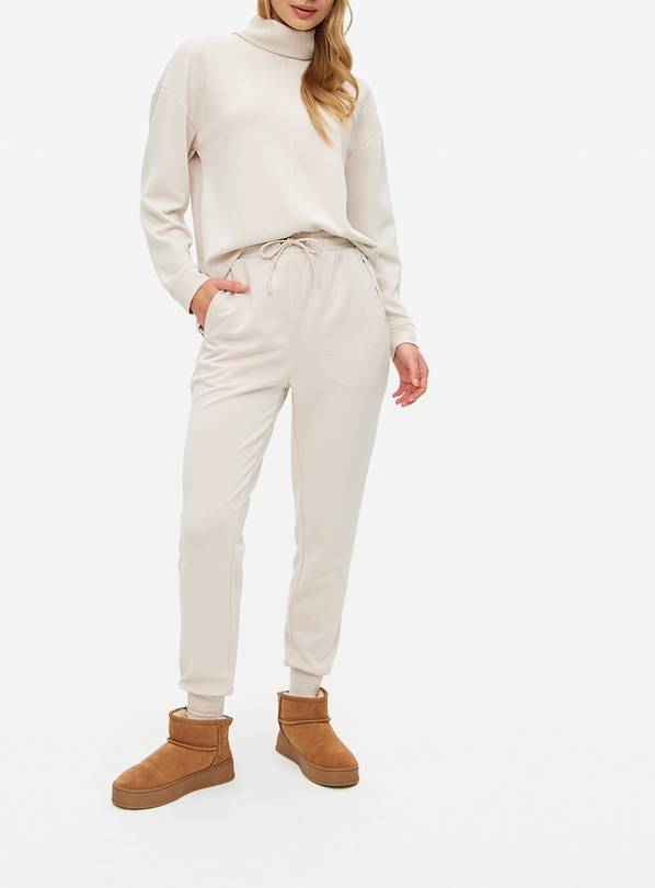 Cream Tapered Leg Co-ord Joggers XXL