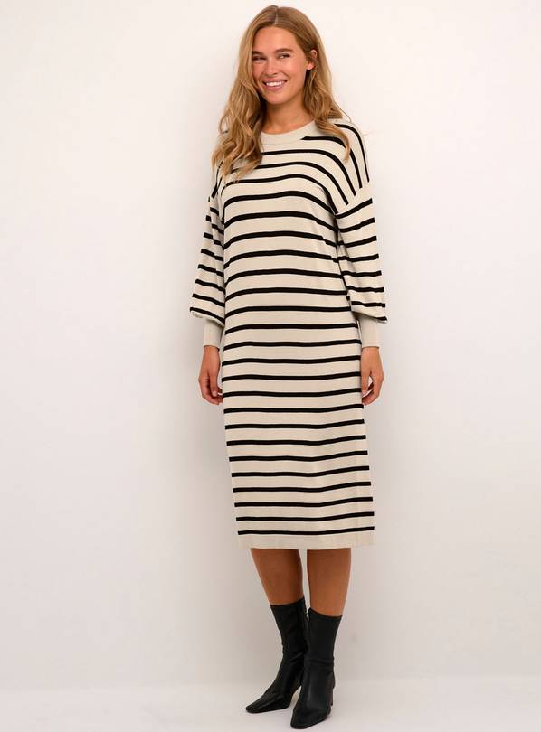 KAFFE Mala Knitted Long Sleeve Midi Dress XL